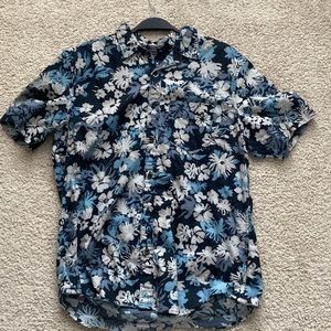 Blue and Black Hawaiian Shirt